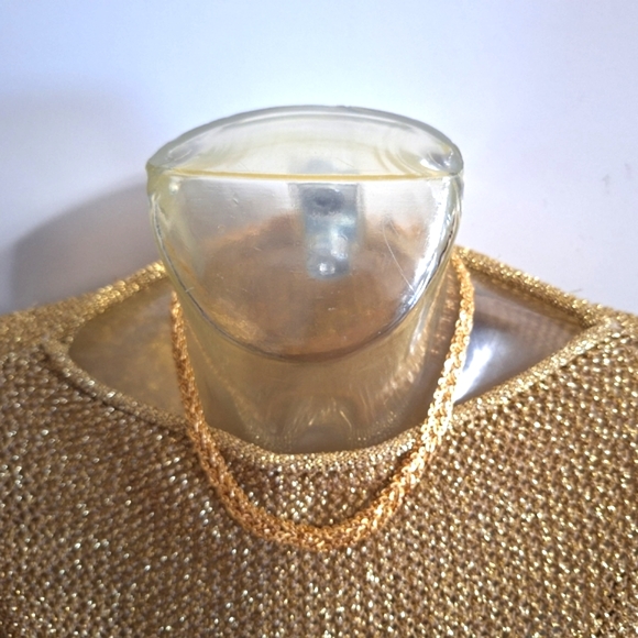 Cache Gold Shiny Glitter Mesh Top - Picture 6 of 16